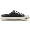 MLB Playball Mule Mules Slip Resistant, Abrasion Resistant, Lightweight Low Top Canvas Shoes Unisex Black Sneakers 3AMUUA11N-50BKS