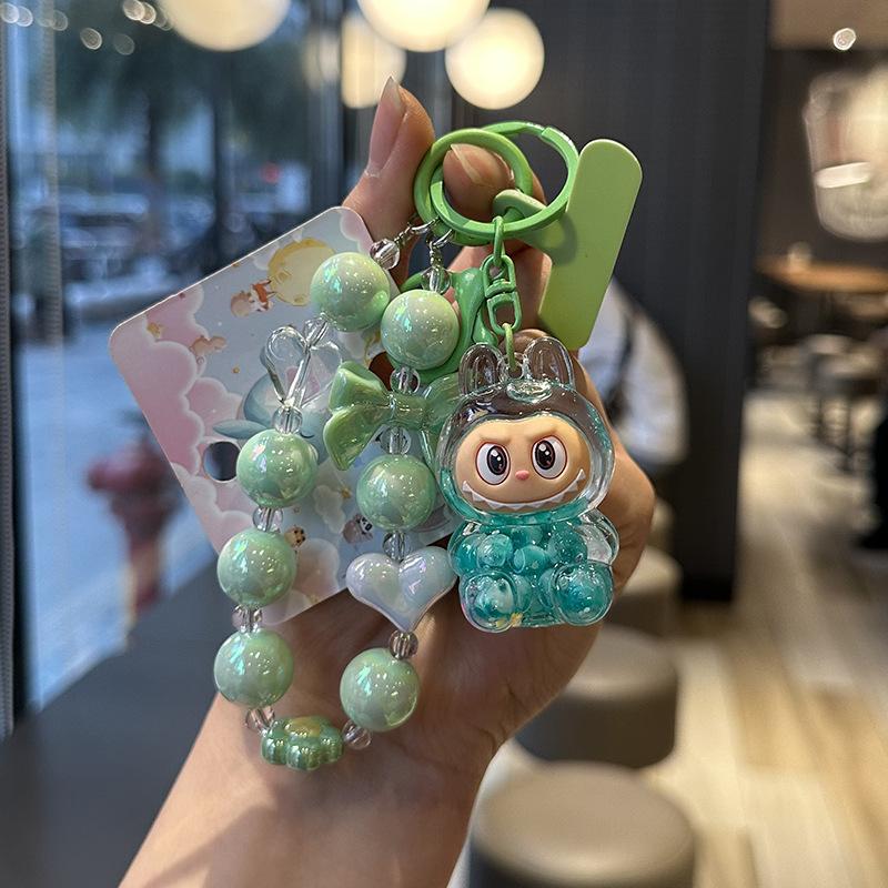 Oil-impregnated Colored  Labubu Bead Cloth, Phone Case, Chain Bead String, Doll, Schoolbag, Sand Bottle, Small Pendant Gift