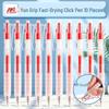 Click Neutral Ballpoint Pen Set - Black & Red, Student Special with Soft Grip and Quick-Drying Ink for Smooth Writing