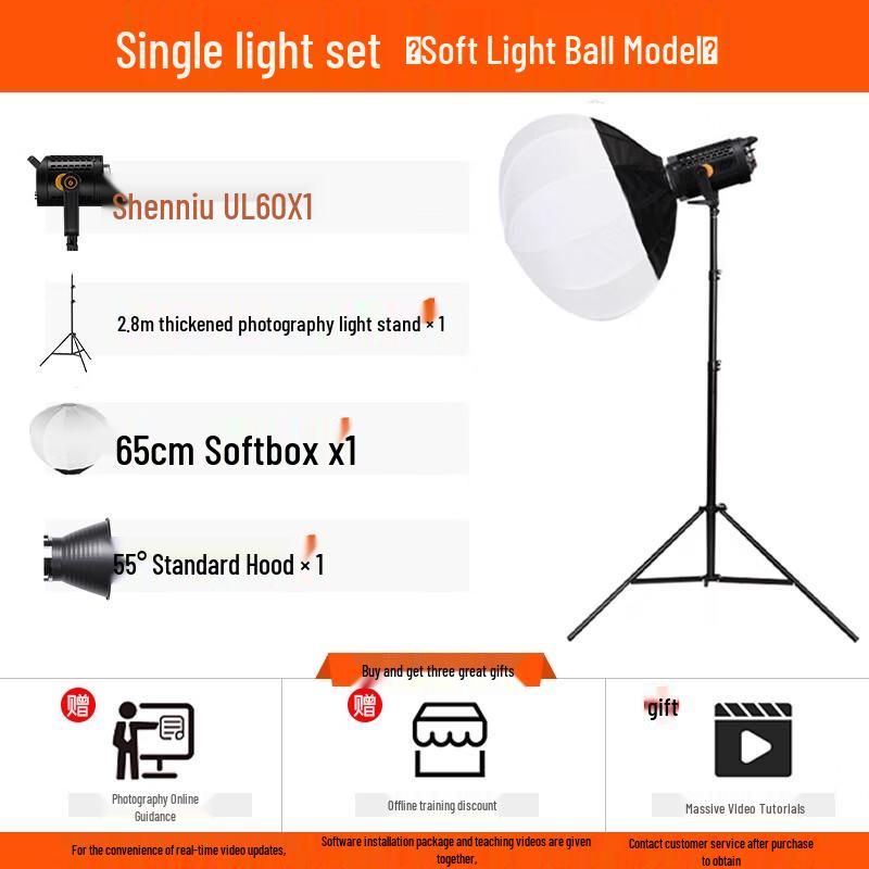 Godox UL60 Silent LED Video Light Kit with Soft Light Ball