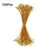 100PCS Gold Metallic Drawstring Ropes Sturdy Snap Closure Party Bullet Tip Festive Christmas DIY 20cm Xmas 20cm