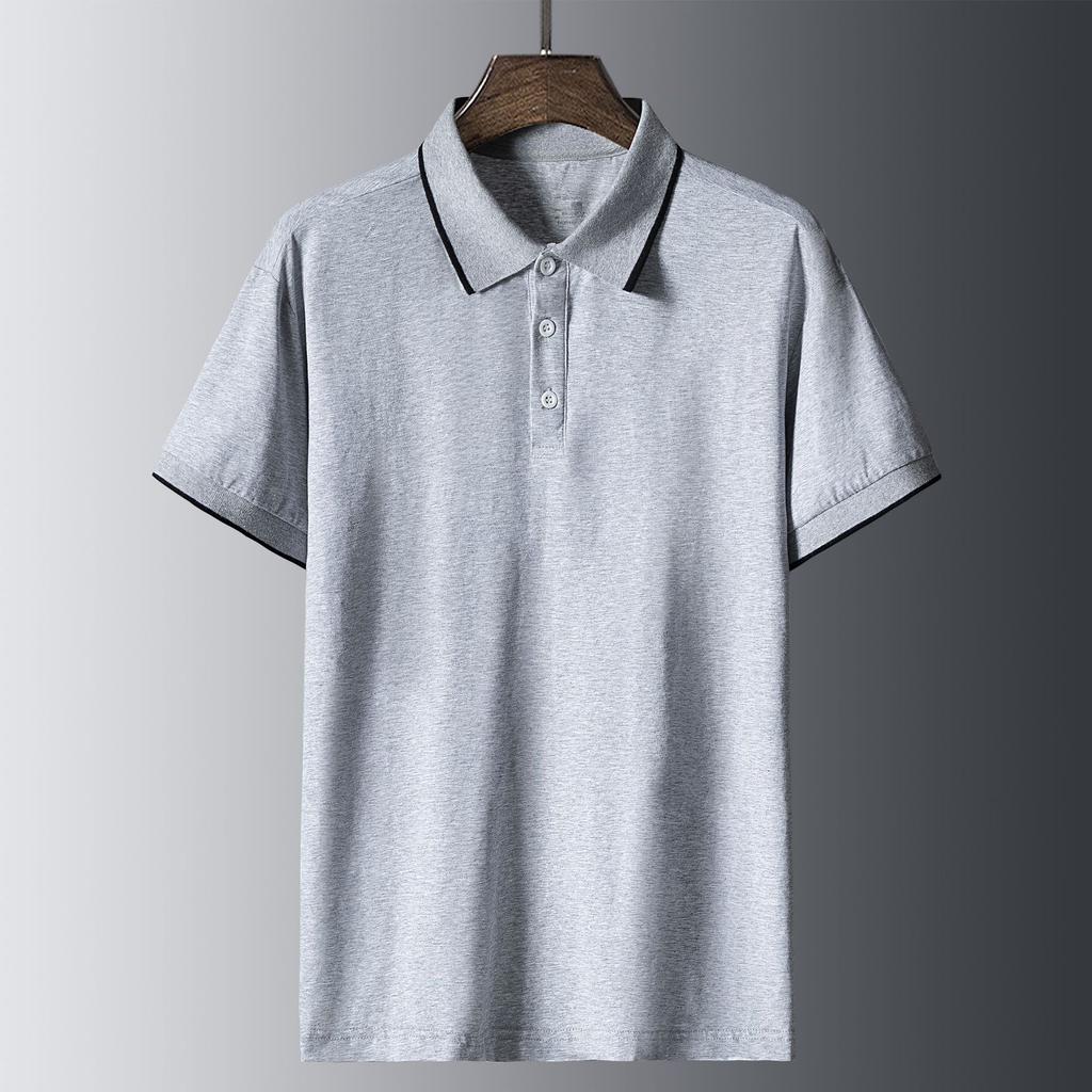 Flip Collar Knitted Polo Shirt Short Sleeved Men's Slim Fit Casual Men's Sweater Half Sleeved T-shirt