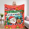 Xmas Envelope Sofa Specific Soft Flannel Blanket, Universal Plush Gift Blanket For All Seasons