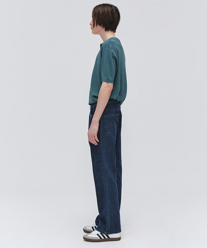 EZIO Open Collar Half Knit_Khaki