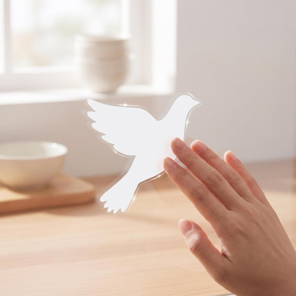 4 Stück Vogel-Fenstersticker beidseitige Aufkleber mit Silhouetten