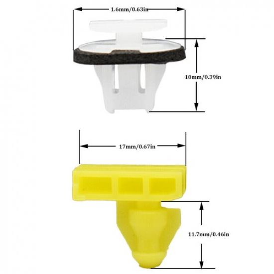 40PCS For Nissan Juke Murano X-Trail T31 Wheel Arch Trim Clips Wing Moulding