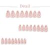 Cute Nude Flower Almond Nails, Minimalist Press On Nails, Detachable Fake Nails for Daily