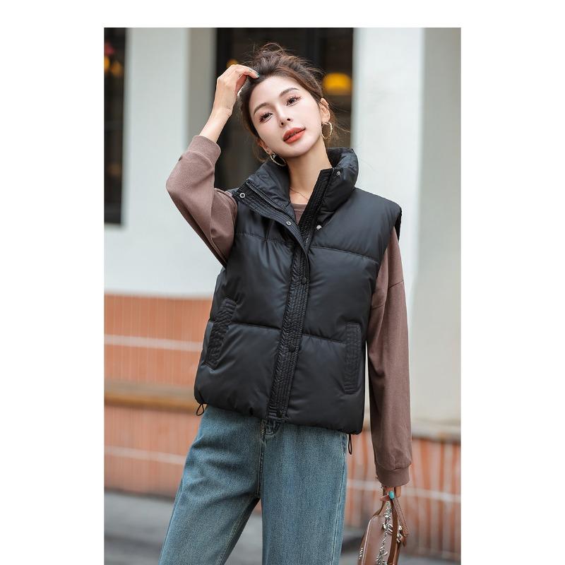 Thickened Sheepskin Down Cotton Vest for Autumn and Winter Women's Vest Jacket