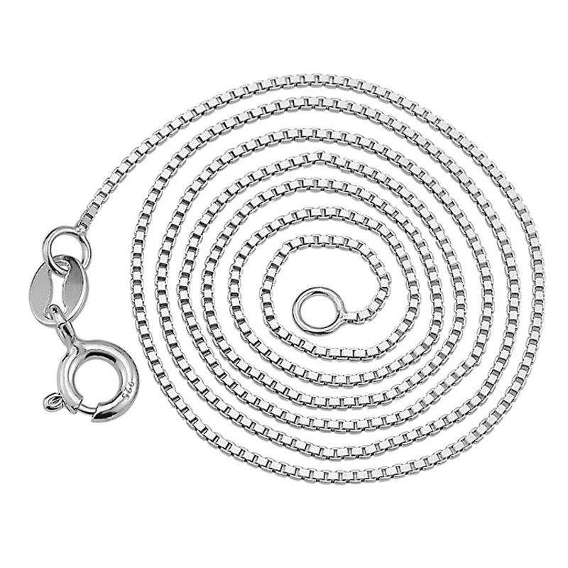 Univerzální náhrdelník z mědi a sterlingového stříbra - řetízky typu box, křížek, vodní vlna, holý, klíční kost, hadí kost.