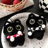 1/2 Pcs Cute Plush Little Black Cat Pendant Squeezing Pendant Backpack Keychain