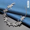 925 Sterling Silver AAA Zircon Full 8 Dragonfly Chain Bracelet Fashionable Wedding Jewelry