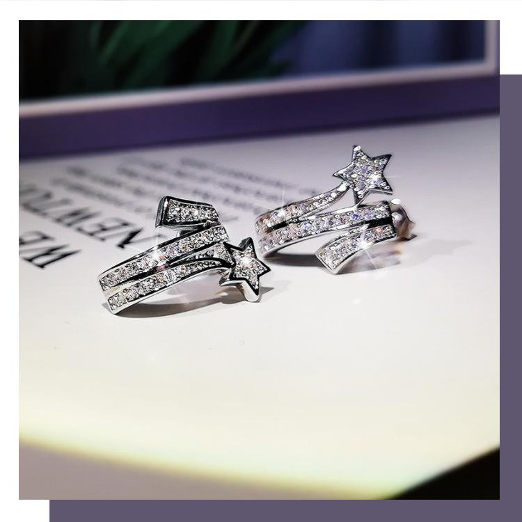 Earrings Liu Shishi With Temperament Zircon Micro-Inlaid Star Earrings Earbone Clip Women