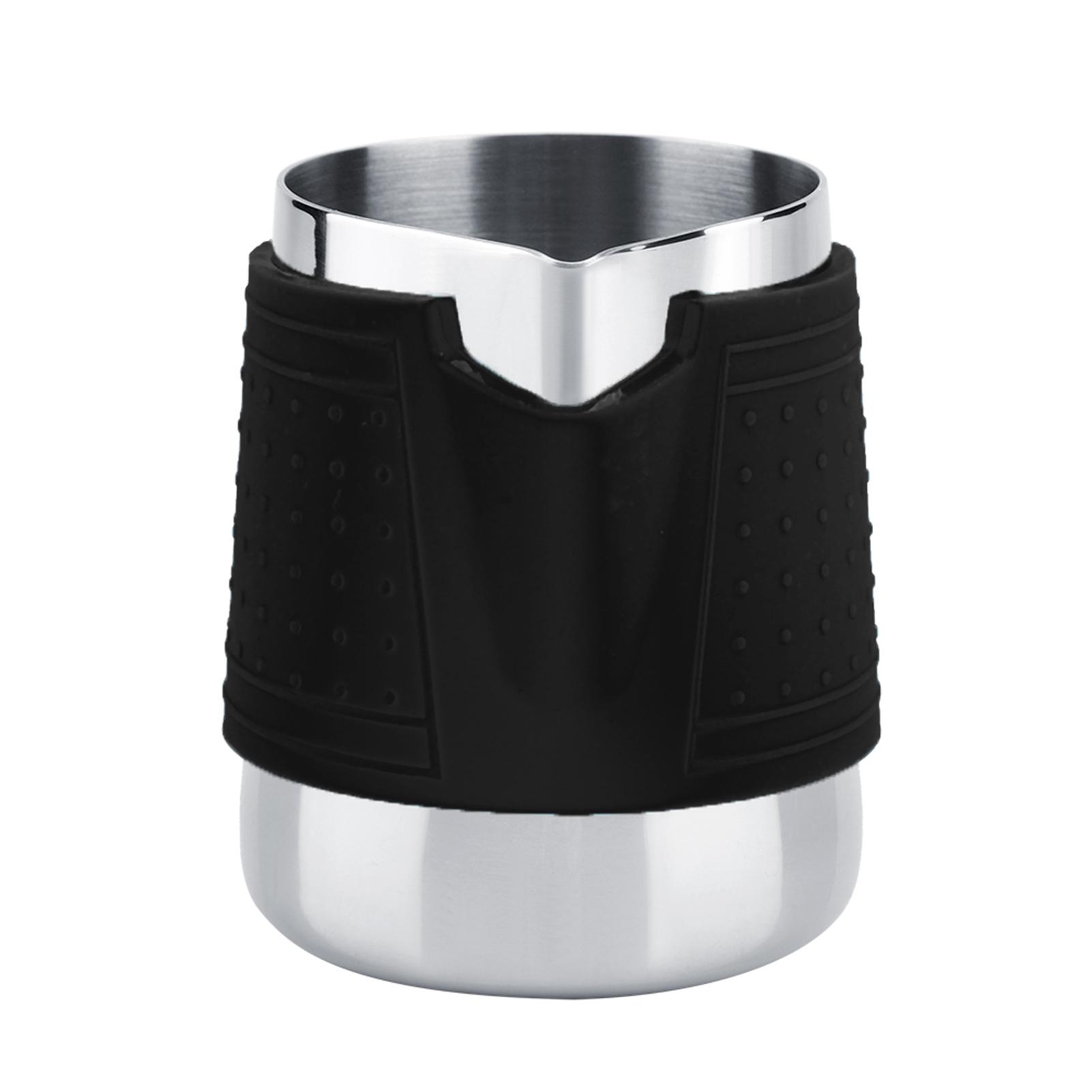 

Кружка для кофе из нержавеющей стали для вспенивания молока, термостойкий питчер-кувшин для латте (черный) чёрный