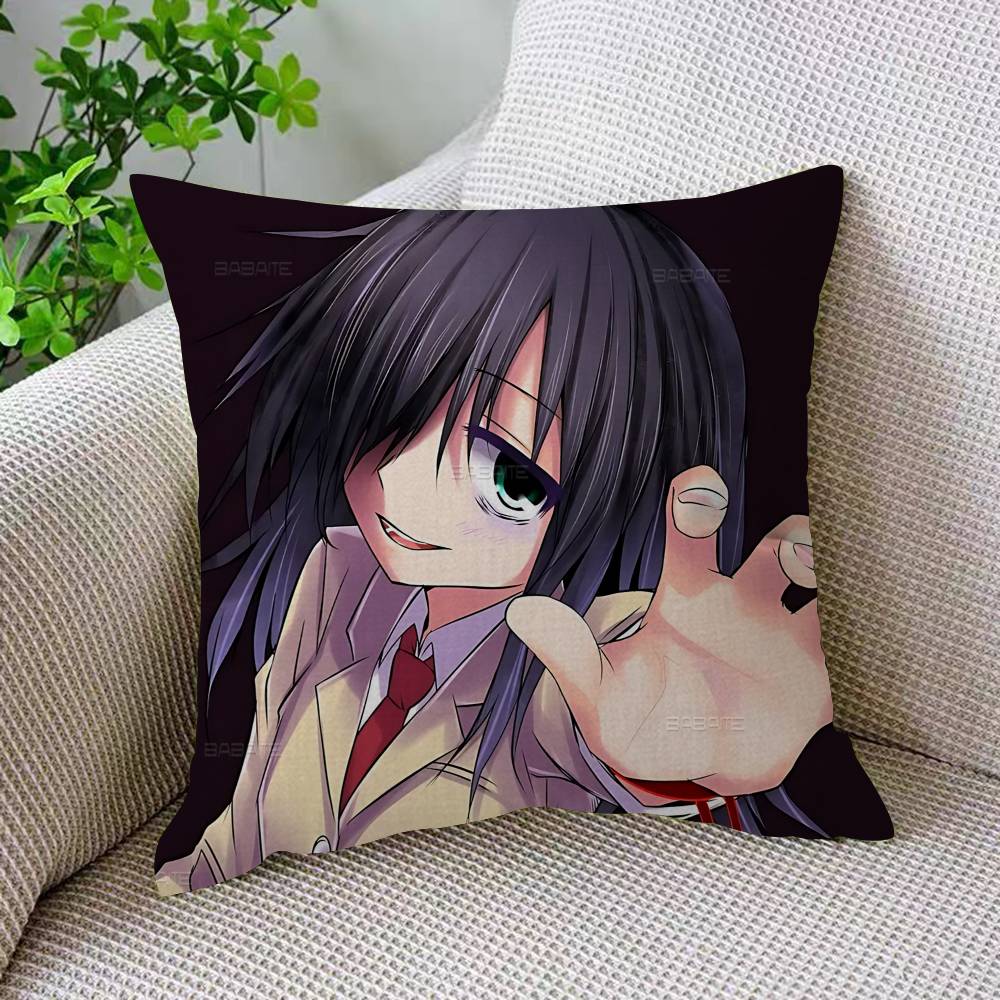 Kawaii Anime K-Kuroki T-Tomoko Cartoon Personalized Pillow Dust Cover Bedroom Kids Party Decoration Pillowcase Birthday Gift