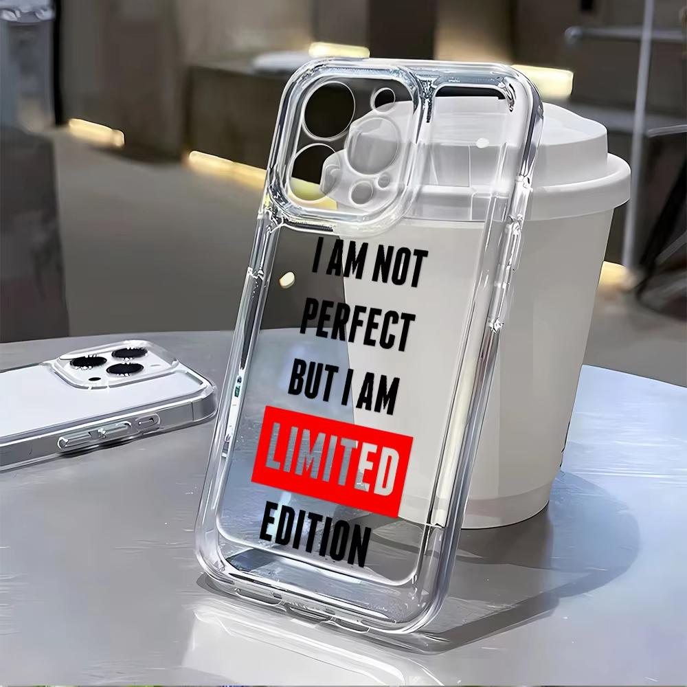 

English Sentence pattern Clear Phone Case for iPhone 17 Pro Max 16 15 Pro 14 13 12 11 XR 17Air 16 Plus Silicone Cover iPhone 13 mini