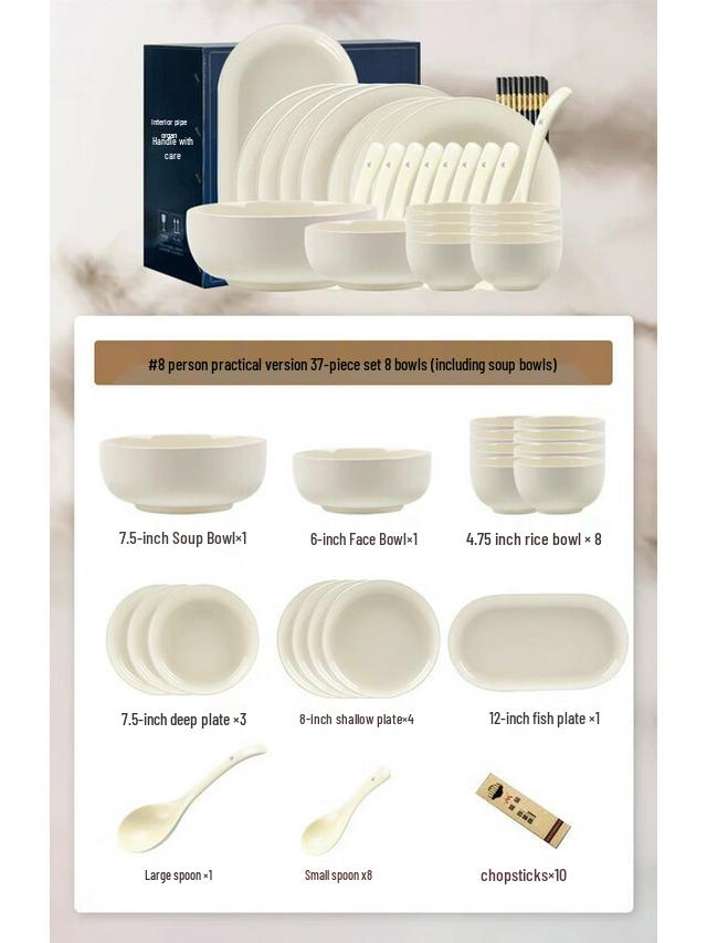 Mod Lanca Light Luxury Ceramic Dinnerware Set