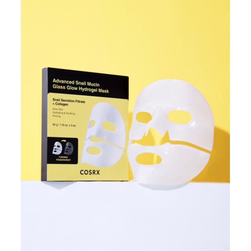 Cosrx Advanced Snail Mucin Glass Glow Hydrogel Mask 3 Sheets NONE