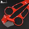 Real Soft Carbon Fiber for Toyota Prius 2010 2011 LHD RHD Car Steering Wheel Button Frame Sticker Accessories Interior Trim