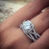 Diamond-Set Zircon Ring, Cross Ring, Light Luxury Set Ring.
