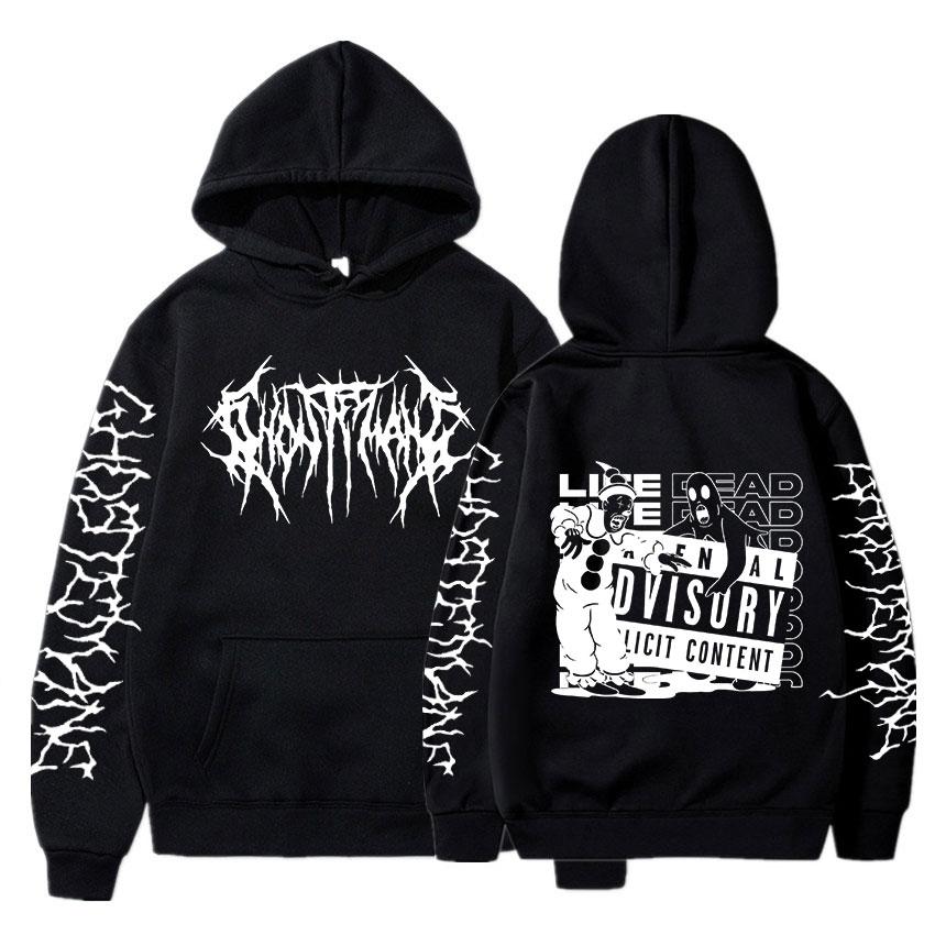 Ghostemane Mikina s potiskem na obou stranách Pánská Móda Hip Hop Metal Rock Mikiny Gotické Oversize Mikina Tepláková souprava Streetwear
