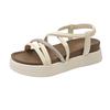 3 Platform Sandals Women's Summer New Fashion Versatile Rhinestone Beach Shoes Soft-soled Fashion Shoes