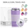 380ML/510ML Stainless Steel Coffee Cup Vacuum Tumbler with Tritan Lid Keep Drinks Hot or Cold Office Home Thermal Mug