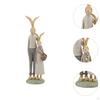 Bunny Family Resin Figure for Bonsai Shelf Decor
