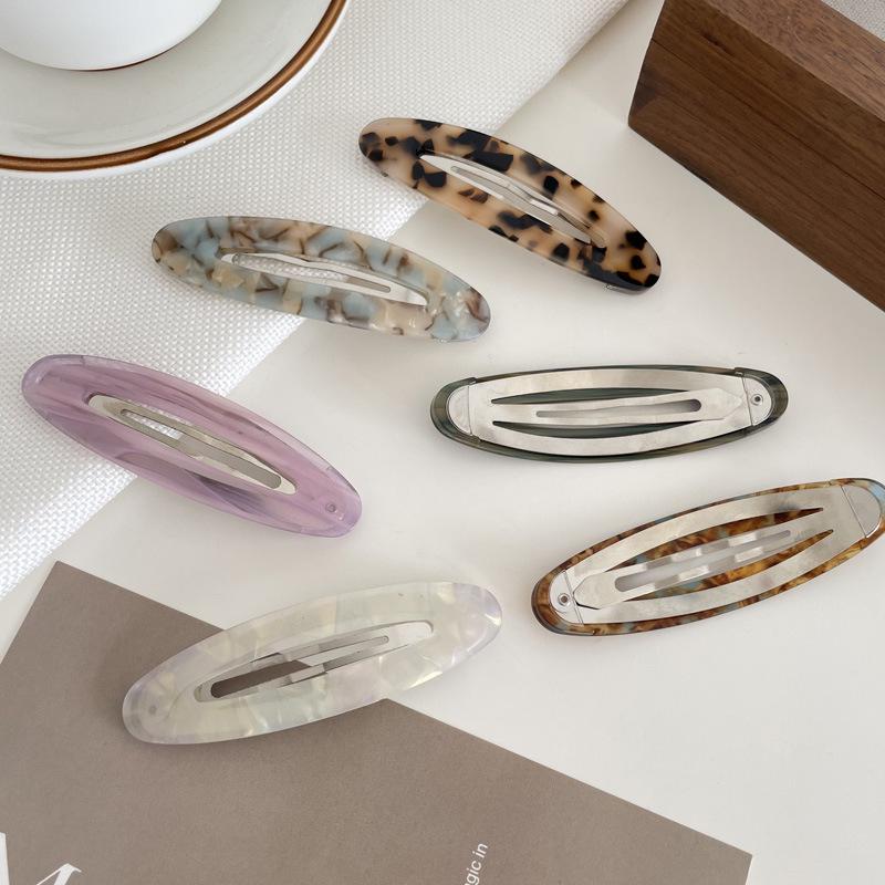 High-End Acetate Hair Clip for Bangs and Flyaways - Elegant Side and Back Clip for Women