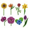 Realistic Childrens Animal Model Scene Decoration Set With Vibrant Sunflowers Daffodils And Roses
