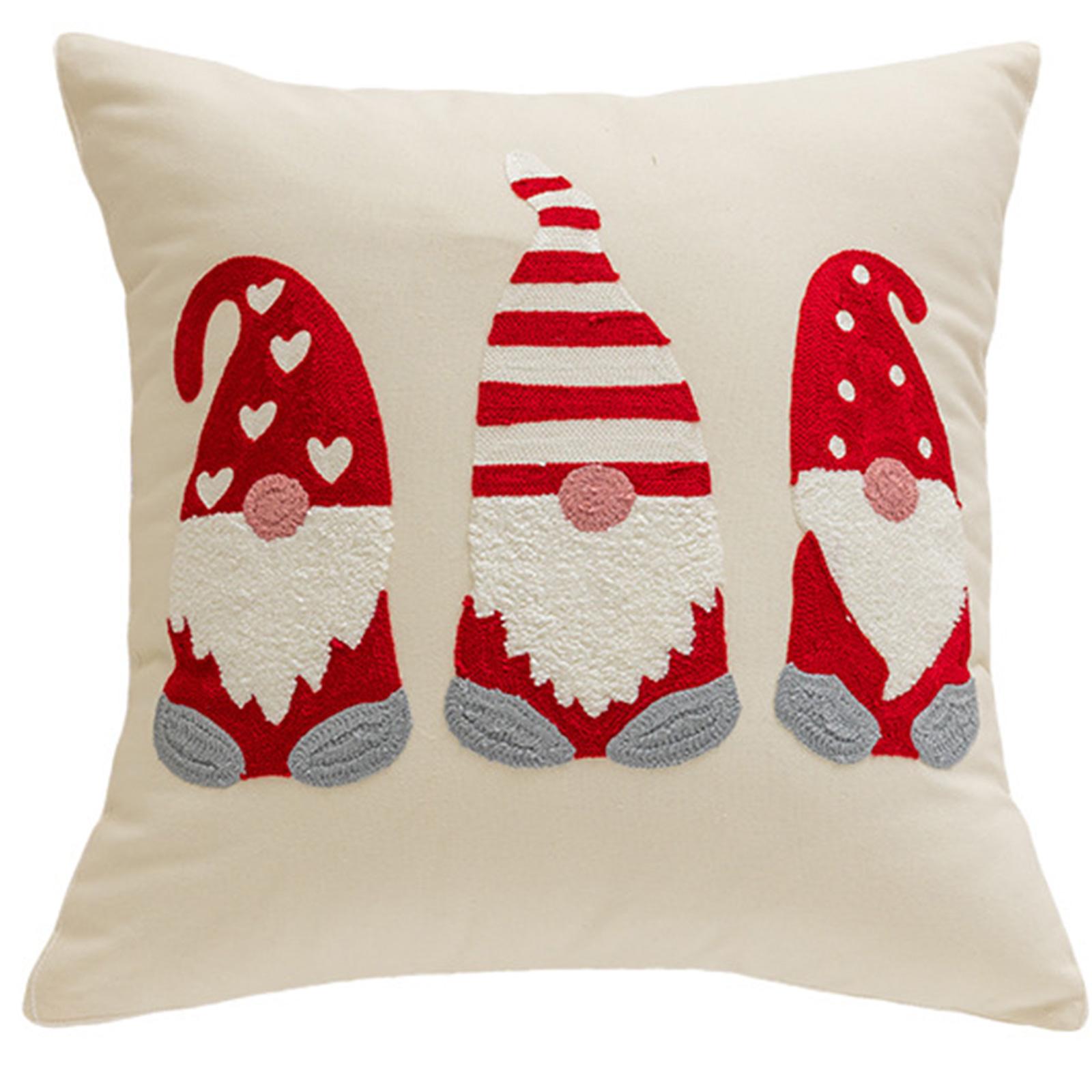 Наволочка с вышивкой для спальни или гостиной удобная наволочка с рождественской тематикой съемный чехол для подушки E 1230₽
