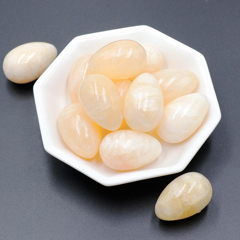 30mm Purple Pink Agate Crystal Egg Shaped Stone