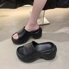 Thick-soled Height-increasing Slippers Women's Shoes and Sponge Cake Slippers