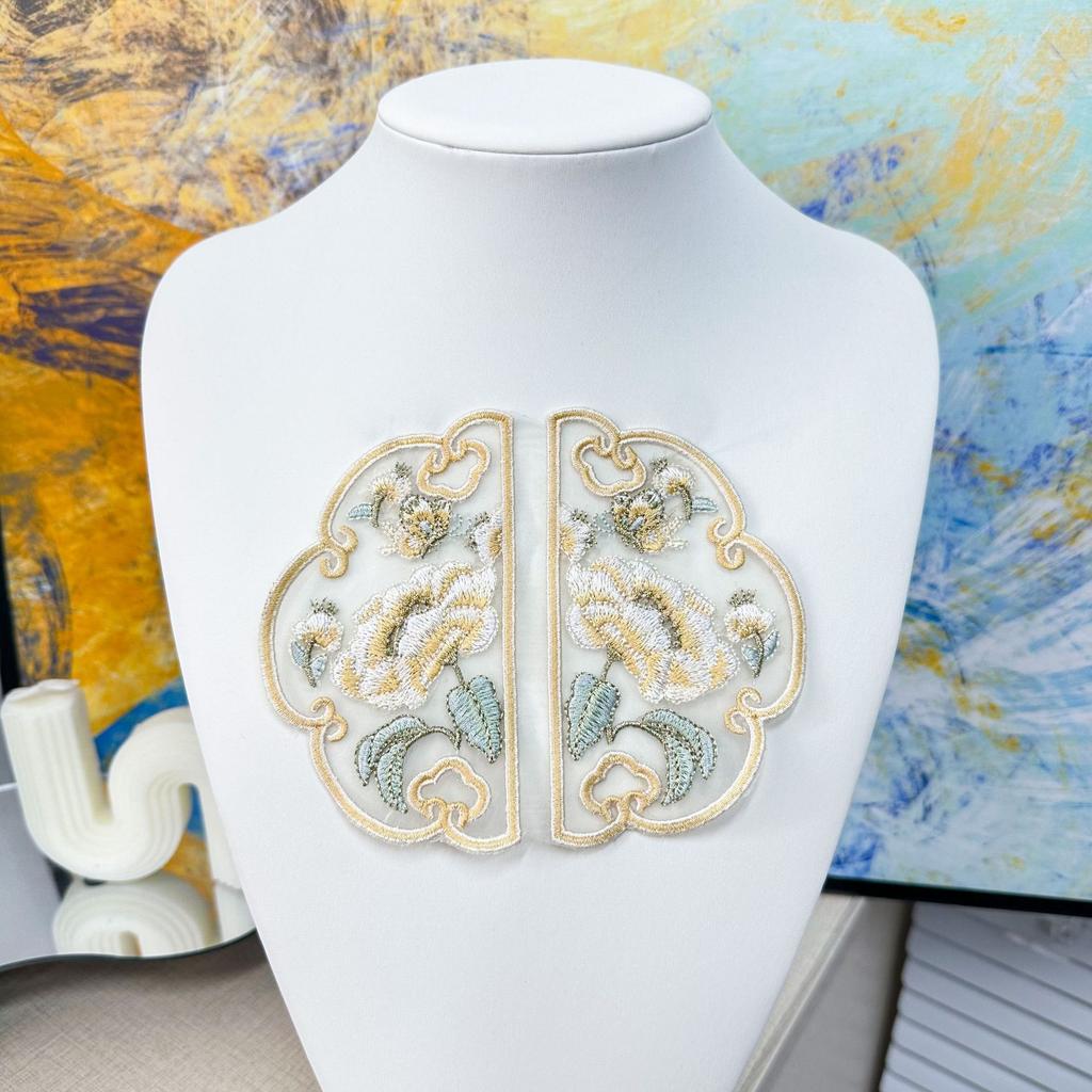 Chinese Style Embroidery Guochao Ethnic Style Embroidery Cloth Sticker Chinese Hanfu Horse Dress Jeans Decorative Cloth Sticker Accessories