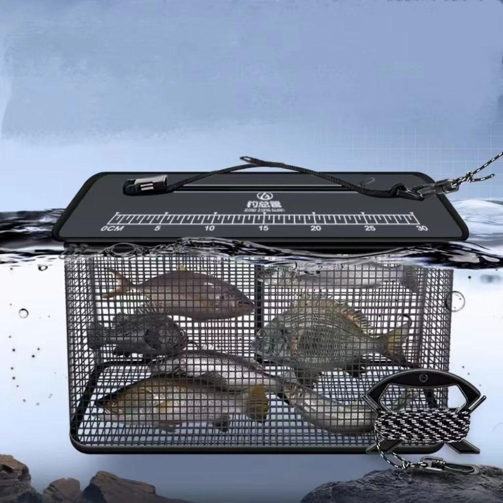 Large Capacity Foldable Fish Cage Quick-drying Foldable Fishing Net  Fishing Bait