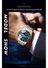 Binbang Men's Waterproof Quartz Watch with Luminous Dial, Rhinestone Accents, Dual Calendar, and Steel Strap.