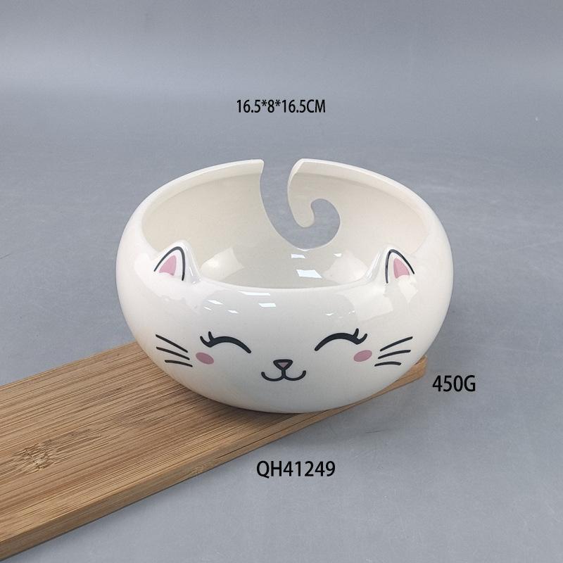Wool Bowl Sheep Ball Bowl, Wool Ball Storage Bowl Storage Animal Textile Ceramic Needle And Thread Bowl cat yarn bowl