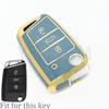 Tpu Car Shell Fob Key Case Full Cover For Vw Volkswagen Golf 7 Mk7 Tiguan Mk2 For Seat Ateca Leon Fr 2 Ibiza For Skoda Octavia