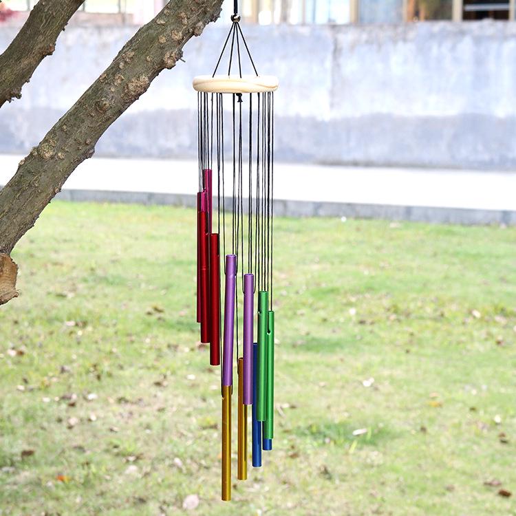 Retro Wooden & Metal Wind Chime: Pastoral Wall Hanging Ornament & Creative Home Gift Pendant