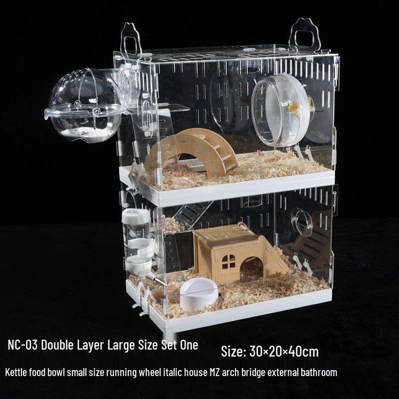 Клетка для хомяка Golden Bear Двухслойный акриловый роскошный набор «Вилла»
