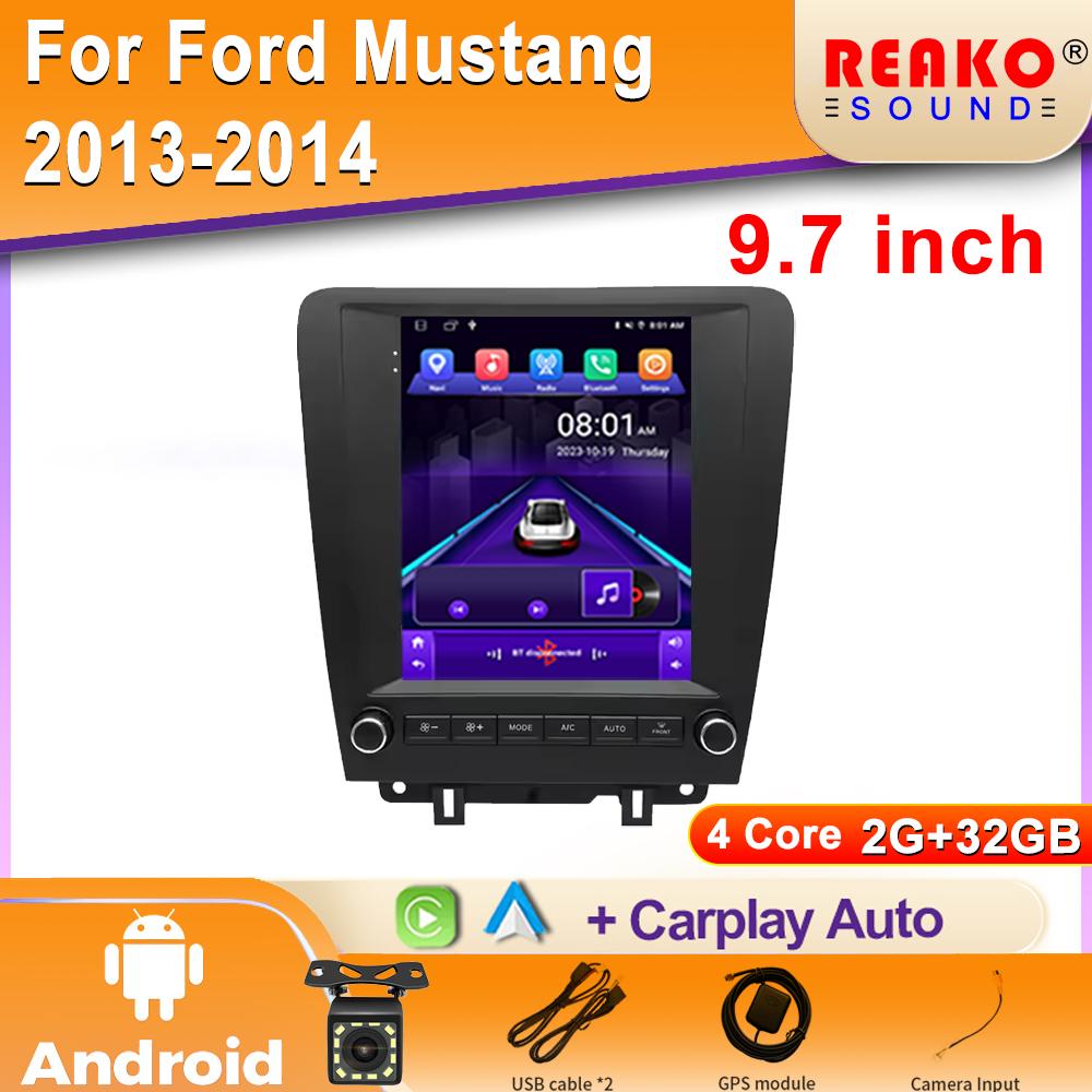

9,7-дюймовый Android Auto Carplay автомобильный радиоприемник для Ford Mustang 2013-2014 мультимедийный видеоплеер стерео GPS навигация WIFI 2din DVD 4 core 2GB+32GB carplay