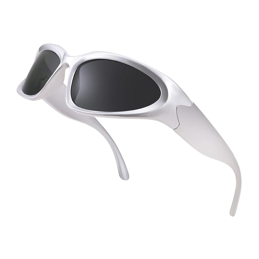 [FEISEDY] Men's Y2K Popular Sport Sunglasses, Wellington Frame, Suitable for Fishing, Driving, and General Use, Mirror Lenses, B2951