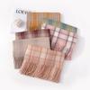 Autumn and Winter New Imitation Cashmere Plaid Scarf Shawl Women's College Wind Cold Warm Fashion Versatile Scarf