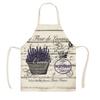 Sleeveless Apron Stain Repellent Linen Strong Absorbent Cactus Pattern Cooking Bib Kitchen Supplies