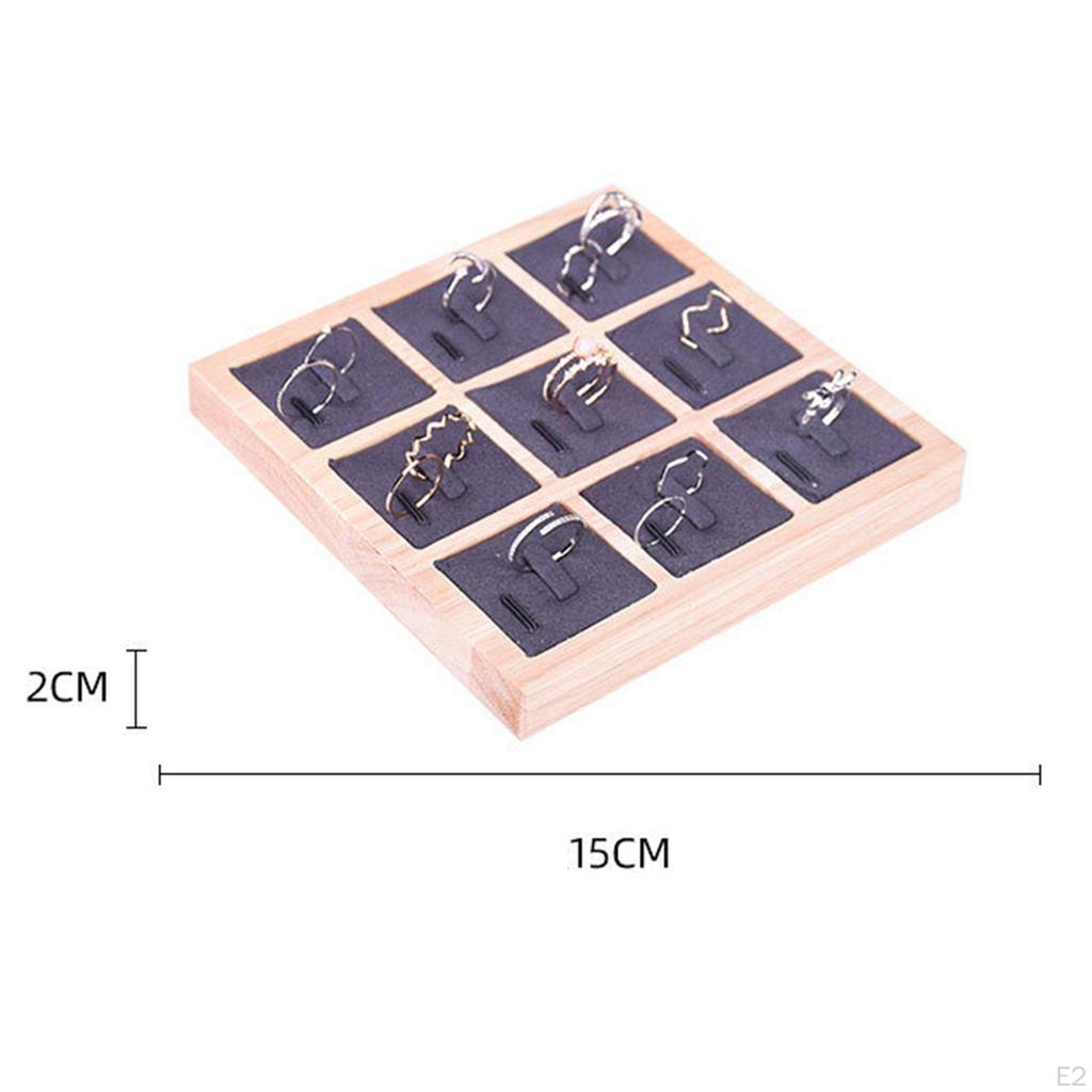 Rings Holder Tray Earrings Anklet Charm Organizer Display Box Jewelry for Counter