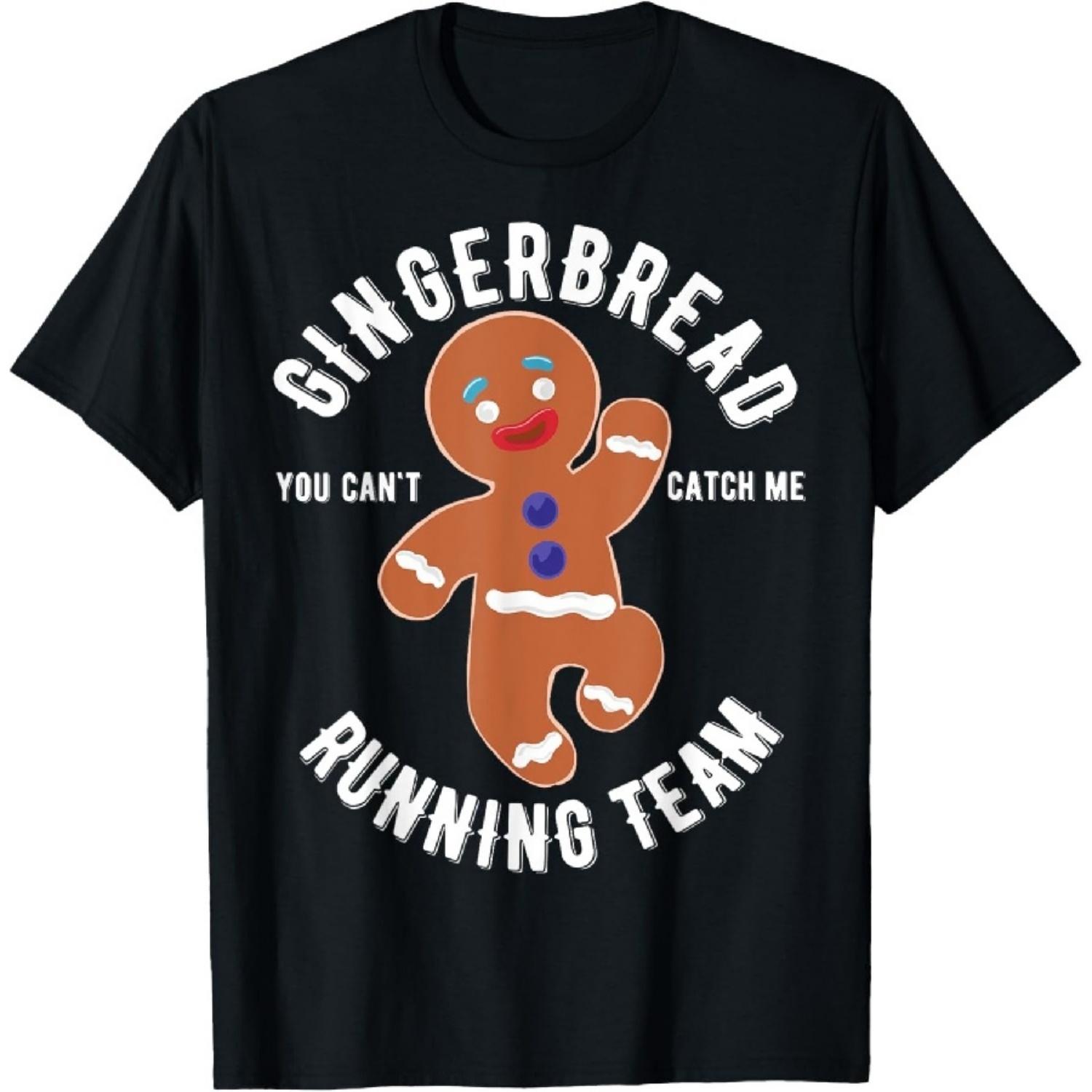 Gingerbread Running Team funny Gingerbread Christmas T-Shirt XXXXXL чёрный