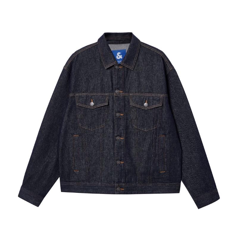 JACK&JONES Men's Lapel Denim Jacket