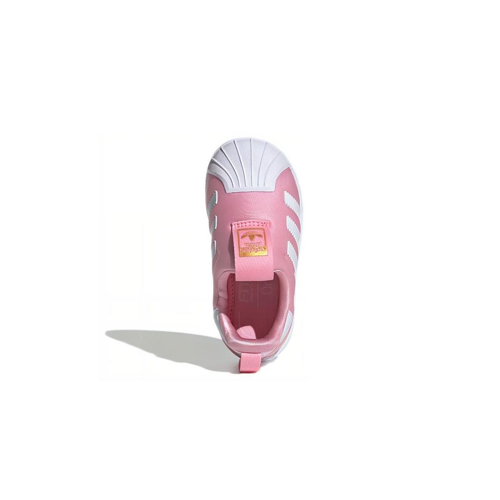 adidas Originals SUPERSTAR 360 I Mesh Abrasion Resistant Low Top Skateboard Shoes White Pink Infant And Toddler EF9178