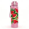 1PC Fresh Water Fruit Watermelon Sliced Print 750ml Color Plastic Sports Water Bottle Leakproof Flip Straw Lid Suitable for Sports Office Home Use