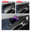Pour BMW X3 2025 2026 Boîte de rangement pour poignée de porte de voiture Support de plateau pour porte avant arrière Organisateur en silicone Accessoires 4 pièces Noir