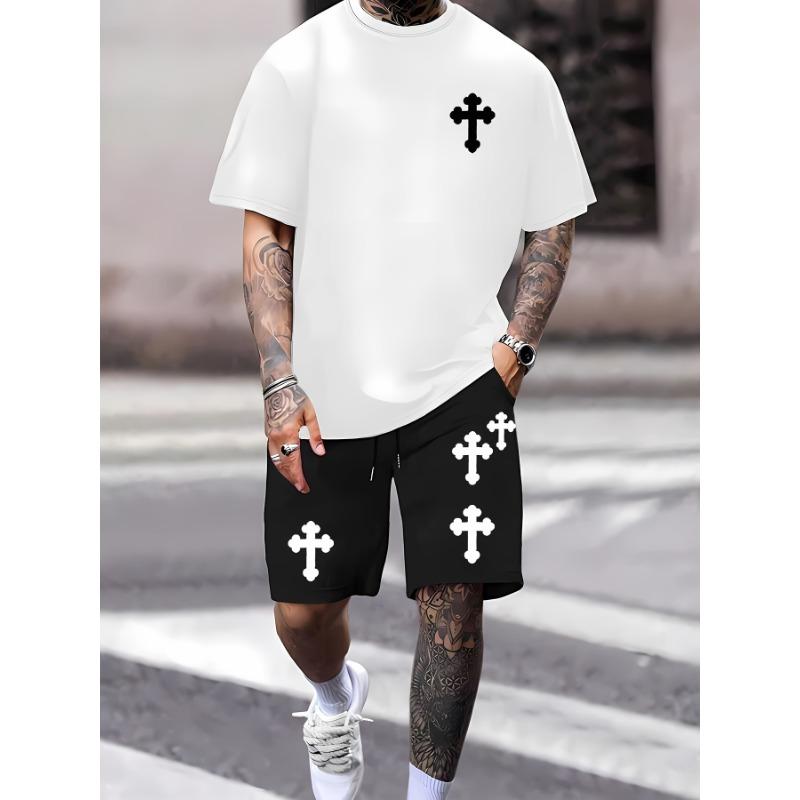Herrenanzug Kurzarm-T-Shirt und Shorts